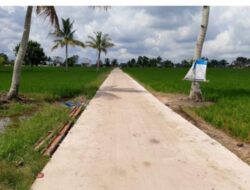 Pemerintah Desa Sidang Makmur Realisasikan Pembangunan Jalan Usaha Tani Rabat Beton Tahun 2024