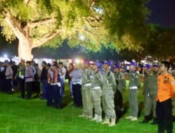 Polres Lampung Tengah Gelar Apel Pengamanan dan Patroli pada Malam Takbir Idul Adha 1446 H